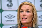 17 September 2015; Republic of Ireland player Emma Byrne during a press conference. FAI Headquarters, National Sports Campus, Abbotstown, Dublin. Picture credit: Matt Browne / SPORTSFILE