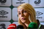 17 September 2015; Republic of Ireland player Stephanie Roche during a press conference. FAI Headquarters, National Sports Campus, Abbotstown, Dublin. Picture credit: Matt Browne / SPORTSFILE