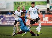 18 September 2015; Ronan Finn, Dundalk, in action against Stephen Maher, Drogheda United. SSE Airtricity League Premier Division, Dundalk v Drogheda United. Oriel Park, Dundalk. Picture credit: David Maher / SPORTSFILE