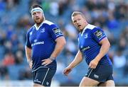 12 September 2015; Royce Burke-Flynn, right, and Michael Bent, Leinster. Guinness PRO12, Round 2, Leinster v Cardiff Blues, RDS, Ballsbridge, Dublin. Picture credit: Ramsey Cardy / SPORTSFILE
