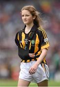 6 September 2015; Gráinne Prior,  Ballinamore G.N.S., Co. Leitrim, representing Kilkenny, during the Cumann na mBunscol INTO Respect Exhibition Go Games 2015 at Kilkenny v Galway - GAA Hurling All-Ireland Senior Championship Final. Croke Park, Dublin. Picture credit: Stephen McCarthy / SPORTSFILE