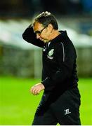 18 September 2015; Shamrock Rovers manager Pat Fenlon reacts after Derry City scored a goal. SSE Airtricity League Premier Division, Derry City v Shamrock Rovers. Brandywell, Derry. Picture credit: Oliver McVeigh / SPORTSFILE