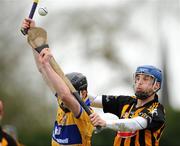 29 March 2009; Brian Hogan, Kilkenny, in action against Niall Gilligan, Clare. Allianz GAA NHL Division 1, Round 5, Clare v Kilkenny, Cusack Park, Ennis, Co. Clare. Picture credit: Brian Lawless / SPORTSFILE
