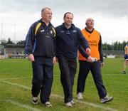 5 April 2009; Clare manager Mike McNamara and Dublin manager Anthony Daly, right, share a joke during the closing minutes of the game. Allianz GAA NHL Division 1 Round 6, Dublin v Clare, Parnell Park, Dublin. Picture credit: Pat Murphy / SPORTSFILE