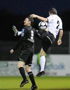 7 April 2009; Shaun Kelly, Dundalk, in action against Gary Twigg, Shamrock Rovers. League of Ireland Premier Division, Dundalk v Shamrock Rovers, Oriel Park, Dundalk, Co. Louth. Photo by Sportsfile