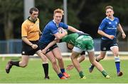 19 September 2015; Conor Dunne, Leinster, is tackled by Niall Gray, Connacht. Clubs Interprovincial Rugby Championship, Round 3, Connacht v Leinster. Sportsground, Galway. Picture credit: Matt Browne / SPORTSFILE