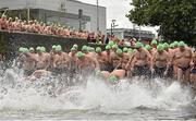 19 September 2015; A general view of the start of the Dublin City Liffey Swim. Dublin City Liffey Swim. Dublin. Picture credit: Cody Glenn / SPORTSFILE