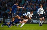 12 September 2015; Ellis Jenkins, Cardiff Blues, is tackled by Cathal Marsh, Leinster. Guinness PRO12, Round 2, Leinster v Cardiff Blues, RDS, Ballsbridge, Dublin. Picture credit: Stephen McCarthy / SPORTSFILE