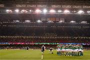 19 September 2015; The Ireland team ahead of the game. 2015 Rugby World Cup, Pool D, Ireland v Canada. Millennium Stadium, Cardiff, Wales. Picture credit: Stephen McCarthy / SPORTSFILE