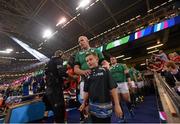 19 September 2015; Paul O'Connell, Ireland, leads his side out ahead of the game. 2015 Rugby World Cup, Pool D, Ireland v Canada. Millennium Stadium, Cardiff, Wales. Picture credit: Stephen McCarthy / SPORTSFILE