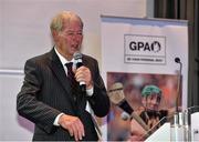19 September 2015; Mícheál Ó Muircheartaigh at the GPA Former Players Event in Croke Park. Over 400 former county footballers and hurlers gathered at the annual lunch which is now in its third year. The event is part of the GPA’s efforts to develop an active player alumi. Croke Park, Dublin. Picture credit: Ray McManus / SPORTSFILE