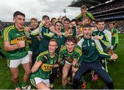 20 September 2015; Kerry players celebrate their side's victory. Electric Ireland GAA Football All-Ireland Minor Championship Final, Kerry v Tipperary, Croke Park, Dublin. Picture credit: Stephen McCarthy / SPORTSFILE