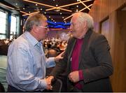 19 September 2015; Seamus Darby, Offaly, and Charlie Nelligan, Kerry, at the GPA Former Players Event in Croke Park. Over 400 former county footballers and hurlers gathered at the annual lunch which is now in its third year. The event is part of the GPA’s efforts to develop an active player alumi. Croke Park, Dublin. Picture credit: Ray McManus / SPORTSFILE