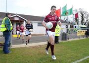 22 March 2009; Galway Captain Padraic Joyce leads his team onto the field. Allianz GAA National Football League, Division 1, Round 5, Derry v Galway, Glen pitch, Maghera, Co. Derry. Picture credit: Oliver McVeigh / SPORTSFILE *** Local Caption ***