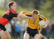 8 April 2009; Niall McDermott, DCU, in action against Padraig Reidy, UCC. Ulster Bank Higher Education Freshers Football Division 1 Championship Final, UCC v DCU, University College Dublin, Belfield, Dublin. Picture credit: Pat Murphy / SPORTSFILE