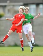 10 April 2009; Niamh Mulcahy, Republic of Ireland, in action against Chantal Fimian, Switzerland. Women's U19 International Friendly, Republic of Ireland v Switzerland, Tolka Rovers, Frank Cooke Park, Dublin. Photo by Sportsfile