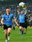 20 September 2015; Dublin's Paddy Andrews celebrates with the Sam Maguire cup after the game with teammate John Small. GAA Football All-Ireland Senior Championship Final, Dublin v Kerry, Croke Park, Dublin. Picture credit: David Maher / SPORTSFILE