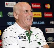 20 September 2015; Ireland team manager Michael Kearney during a press conference. Ireland Rugby Press Conference, 2015 Rugby World Cup. St George's Park, Burton-upon-Trent, England. Picture credit: Barrington Coombs / SPORTSFILE