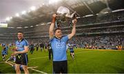 20 September 2015; Paddy Andrews, Dublin, celebrates with the Sam Maguire cup after the game. GAA Football All-Ireland Senior Championship Final, Dublin v Kerry, Croke Park, Dublin. Photo by Sportsfile