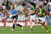 20 September 2015; Caoimhe McCormack, St Sinneach's NS, Colehill, Longford, representing Dublin, during the Cumann na mBunscol INTO Respect Exhibition Go Games 2015 at the GAA Football All-Ireland Senior Championship Final between Dublin and Kerry at Croke Park, Dublin. Picture credit: Stephen McCarthy / SPORTSFILE