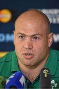 21 September 2015; Ireland's Richardt Strauss speaking during a press conference. Ireland Rugby Press Conference, 2015 Rugby World Cup, St George's Park, Burton-upon-Trent, England. Picture credit: Brendan Moran / SPORTSFILE