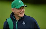 21 September 2015; Ireland head coach Joe Schmidt arrives for squad training. Ireland Rugby Squad Training, 2015 Rugby World Cup, St George's Park, Burton-upon-Trent, England. Picture credit: Brendan Moran / SPORTSFILE