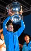 21 September 2015; Dublin's Stephen Cluxton lifts the Sam Maguire cup on stage during the team homecoming. O'Connell St, Dublin. Photo by Sportsfile
