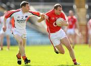 12 April 2009; James Masters, Cork, in action against Barry Shannon, Armagh. Allianz GAA National Football League, Division 2, Round 7, Cork v Armagh, Pairc Ui Chaoimh, Cork. Picture credit: Pat Murphy / SPORTSFILE *** Local Caption ***