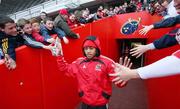 15 April 2009; Munster's Lifeimi Mafi is greeted by fans as he walks out the tunnel for squad training ahead of their Magners League game against Connacht on Saturday. Thomond Park, Limerick. Picture credit: Kieran Clancy / SPORTSFILE