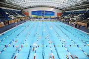 17 April 2009; A general view of swimmers warming up. Irish Long Course National Swimming Championships - Friday. National Aquatic Centre, Dublin. Picture credit: Stephen McCarthy / SPORTSFILE