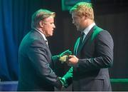 21 September 2015; Ireland's Chris Henry receives his World Cup cap from Brett Gosper, CEO, World Rugby, during the Ireland Squad Rugby World Cup Official Welcome Ceremony. Ireland Welcome Ceremony, 2015 Rugby World Cup, Burton Town Hall, Burton-upon-Trent, England. Picture credit: Brendan Moran / SPORTSFILE