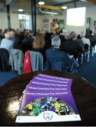 21 September 2015; A general view of event programs before the launch of the FAI's Strategic Development Plan for Women's Football. Tallaght Stadium, Tallaght, Co. Dublin. Picture credit: Seb Daly / SPORTSFILE