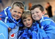 21 September 2015; Dublin supporters, from left, Tyler Whelan, age 7, Zac Whelan, age 4, and Cillian Whelan-Irwin, age 8, all from Finglas, Dublin, during the team homecoming. O'Connell St, Dublin. Photo by Sportsfile