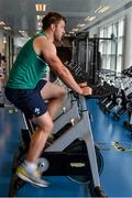 22 September 2015; Ireland's Sean O'Brien in action during a gym session. 2015 Rugby World Cup, Ireland Rugby Squad Training. St George's Park, Burton-upon-Trent, England. Picture credit: Brendan Moran / SPORTSFILE