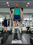 22 September 2015; Ireland's Rory Best in action during a gym session. 2015 Rugby World Cup, Ireland Rugby Squad Training. St George's Park, Burton-upon-Trent, England. Picture credit: Brendan Moran / SPORTSFILE