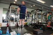 22 September 2015; Ireland's Sean Cronin in action during a gym session. 2015 Rugby World Cup, Ireland Rugby Squad Training. St George's Park, Burton-upon-Trent, England. Picture credit: Brendan Moran / SPORTSFILE