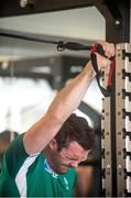 22 September 2015; Ireland's Peter O'Mahony in action during a gym session. 2015 Rugby World Cup, Ireland Rugby Squad Training. St George's Park, Burton-upon-Trent, England. Picture credit: Brendan Moran / SPORTSFILE