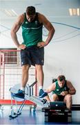 22 September 2015; Ireland's Jordi Murphy in action during a gym session. 2015 Rugby World Cup, Ireland Rugby Squad Training. St George's Park, Burton-upon-Trent, England. Picture credit: Brendan Moran / SPORTSFILE