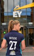 22 September 2015; Pictured at the launch of the inaugural EY Hockey League is Chloe Watkins. For the first time ever the EY Hockey League will see the best teams in Ireland competing against each other week in week out for 18 competitive rounds. The league will play home to many of Ireland’s current international stars as well as a wealth of aspiring talent and team stalwarts. Launch of The EY Hockey League. EY, Harcourt Centre, Harcourt St, Dublin 2. Picture credit: Piaras Ó Mídheach / SPORTSFILE
