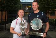 22 September 2015; Pictured at the launch of the inaugural EY Hockey League are coaches Arlene Boyles and Jonny Caren. For the first time ever the EY Hockey League will see the best teams in Ireland competing against each other week in week out for 18 competitive rounds. The league will play home to many of Ireland’s current international stars as well as a wealth of aspiring talent and team stalwarts. Launch of The EY Hockey League. EY, Harcourt Centre, Harcourt St, Dublin 2. Picture credit: Cody Glenn / SPORTSFILE