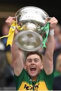 20 September 2015; Ronan Buckley, Kerry, lifts the Tom Markham Cup. Electric Ireland GAA Football All-Ireland Minor Championship Final, Kerry v Tipperary, Croke Park, Dublin. Picture credit: Stephen McCarthy / SPORTSFILE