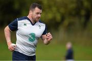 23 September 2015; Ireland's Cian Healy in action during squad training. 2015 Rugby World Cup, Ireland Rugby Squad Training. St George's Park, Burton-upon-Trent, England. Picture credit: Brendan Moran / SPORTSFILE
