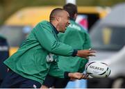23 September 2015; Ireland's Simon Zebo in action during squad training. 2015 Rugby World Cup, Ireland Rugby Squad Training. St George's Park, Burton-upon-Trent, England. Picture credit: Brendan Moran / SPORTSFILE