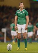 19 September 2015; Jonathan Sexton, Ireland, prepares to kick a conversion. 2015 Rugby World Cup, Pool D, Ireland v Canada. Millennium Stadium, Cardiff, Wales. Picture credit: Brendan Moran / SPORTSFILE