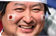 23 September 2015; A Japanese supporter ahead of the game. 2015 Rugby World Cup, Pool B, Scotland v Japan. Kingsholm Stadium, Gloucester, England. Picture credit: Ramsey Cardy / SPORTSFILE