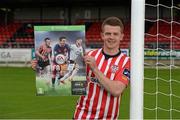 23 September 2015; EA SPORTS™ are celebrating the launch of FIFA 16 with the creation of an exclusive League of Ireland FIFA 16 cover which features Derry City FC's Ciaran O’Connor. Fans can download this special sleeve for free when the game launches this #FIFA16THURSDAY from https://www.easports.com/uk/fifa/club-packs/league-of-ireland. The two players, who will appear alongside the FIFA 16 global cover star Lionel Messi, were selected after topping a poll vote hosted on Extratime.ie. Brandywell, Derry. Picture credit: Oliver McVeigh / SPORTSFILE