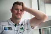 23 September 2015; Ireland's Donnacha Ryan poses for a portrait after a press conference. 2015 Rugby World Cup, Ireland Rugby Press Conference. St George's Park, Burton-upon-Trent, England. Picture credit: Brendan Moran / SPORTSFILE