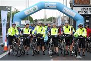 13 September 2015; The Irish Sports Council, in conjunction with Cycling Ireland teamed up with the Department of Transport, Tourism and Sport, Dublin City Council and Healthy Ireland for the Great Dublin Bike Ride which seen over 3,000 participants of all abilities from novice to expert ride 60km or 100km routes. Pictured are Gardai members. The Great Dublin Bike Ride. Arran Quay, Dublin. Picture credit: Seb Daly / SPORTSFILE