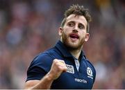 23 September 2015; Tommy Seymour, Scotland, celebrates scoring his side's third try of the game. 2015 Rugby World Cup, Pool B, Scotland v Japan. Kingsholm Stadium, Gloucester, England. Picture credit: Ramsey Cardy / SPORTSFILE