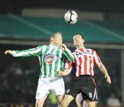 17 April 2009; Stephen Brennan, Bray Wanderers, in action against Ciaran Martin, Derry City. League of Ireland Premier Division, Bray Wanderers v Derry City, Carlisle Gounds, Bray, Co. Wicklow. Picture credit: Matt Browne / SPORTSFILE